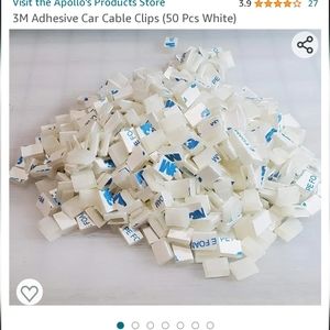 Adhesive cable clips 3m perfect to hang Christmas light or for any cables new